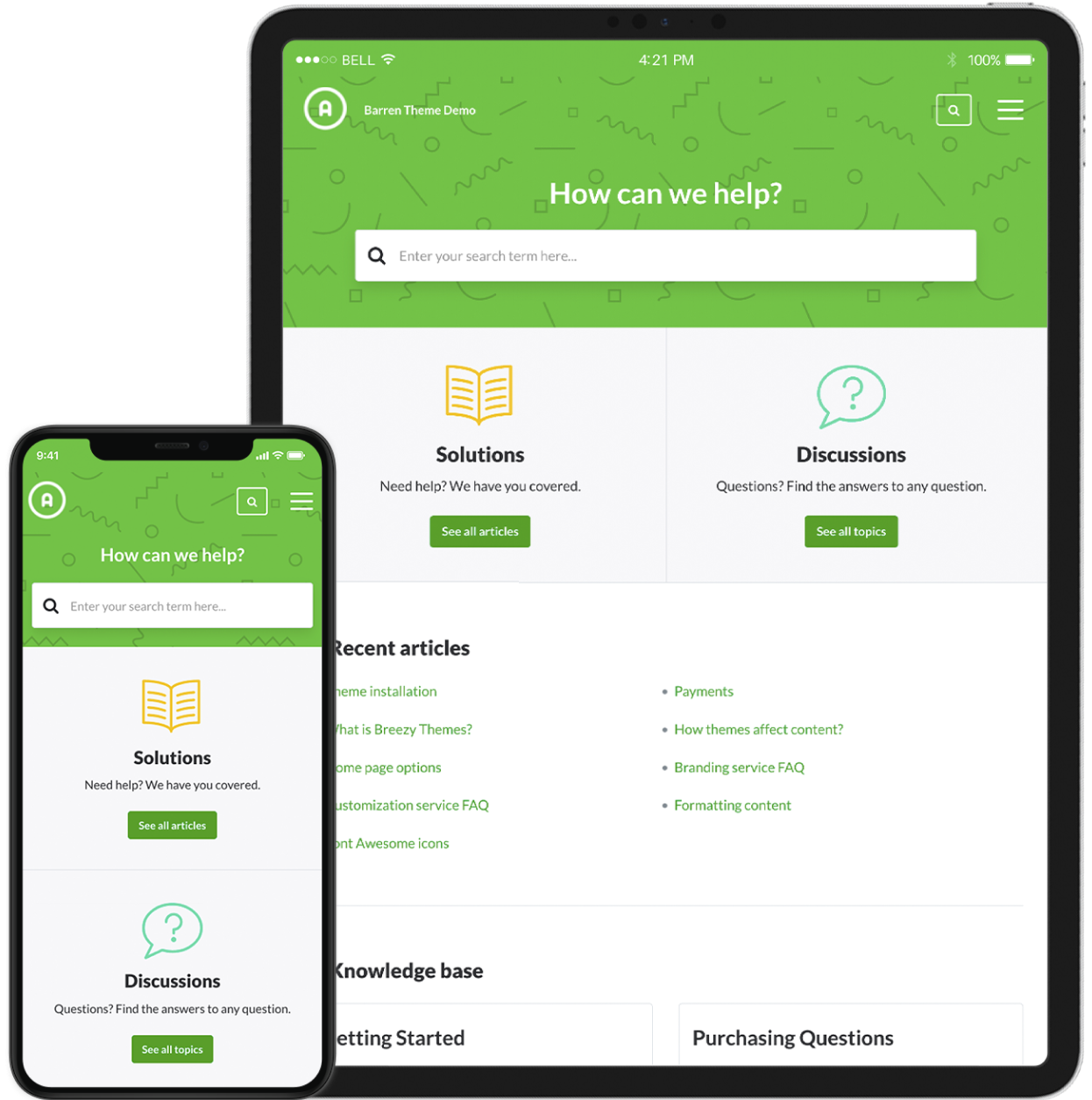 responsive Barren Green