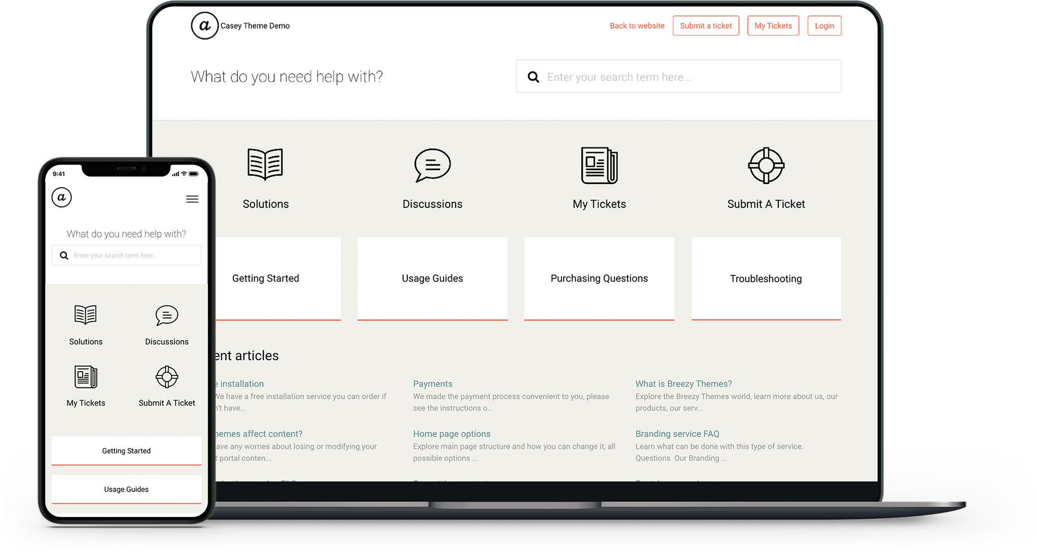 Casey Solid Freshdesk theme