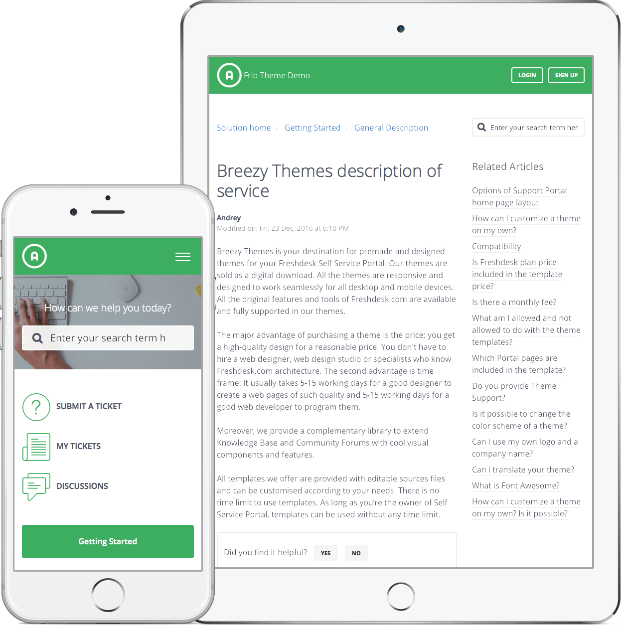 Responsive Freshdesk templates