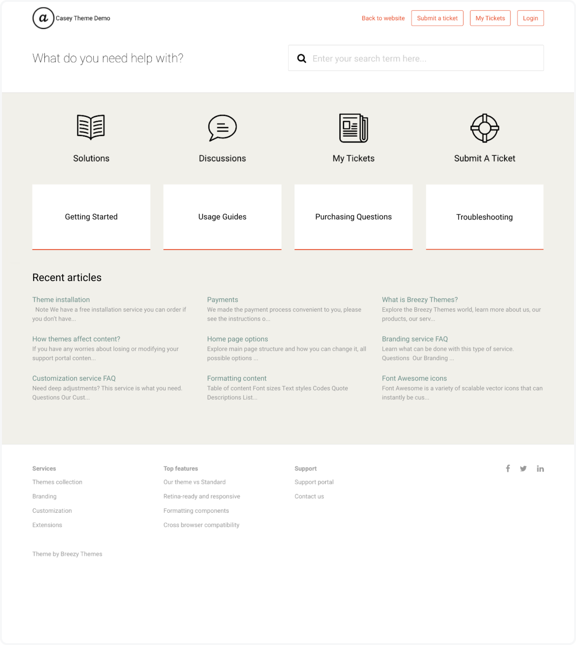 Casey Freshdesk theme