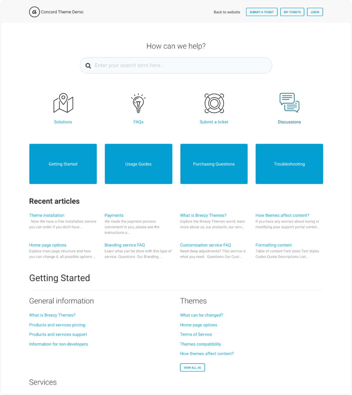 Concord Freshdesk theme