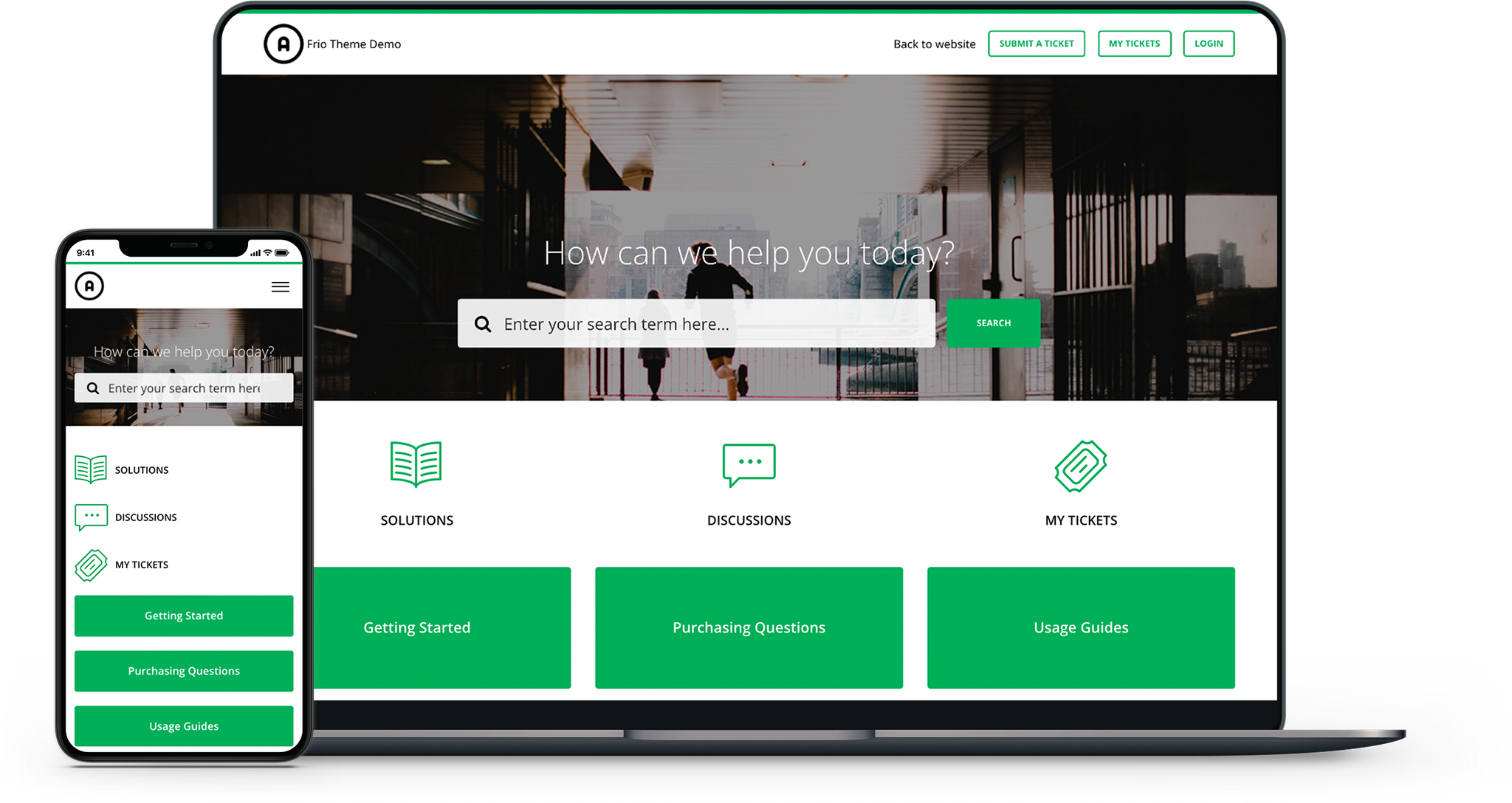 Frio Green Freshdesk and Freshservice theme