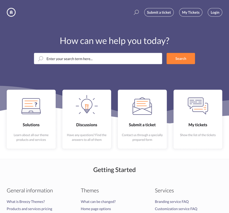 Freshdesk Moose Theme  Custom Blocks + Category Tree